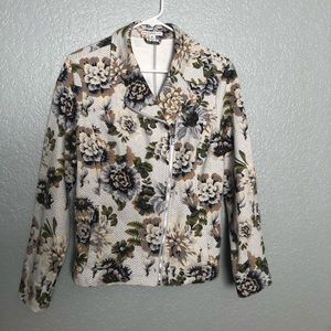 Cute Zip-Up Floral Blazer/Jacket